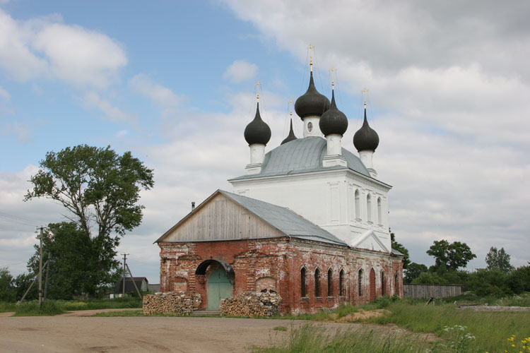 Васильково. Церковь Илии Пророка. общий вид в ландшафте