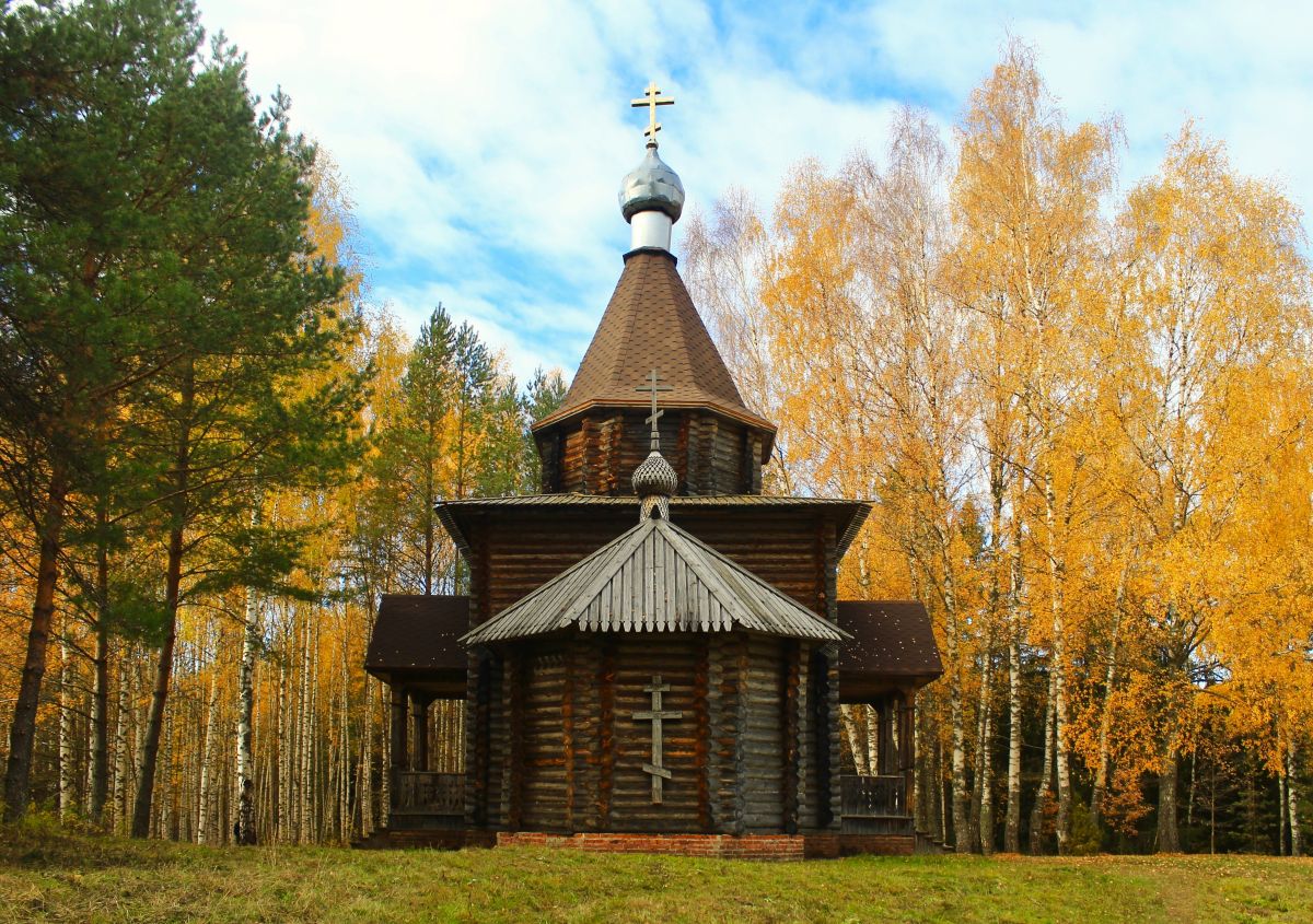 Церковь Казанской иконы Божией Матери, Светлояр, озеро (Воскресенский район, Нижегородская область). фасады, Вид с юго-востока