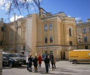 Домовая церковь Исидора Пелусиота при бывшем Исидоровском епархиальном женском училище, Корпус, в котором размещалась церковь. Вид с востока<br>, Санкт-Петербург, Санкт-Петербург, г. Санкт-Петербург