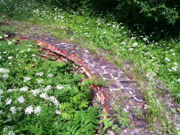 Церковь Спаса Преображения, Григорьевское (Новодугинский район, Смоленская область). дополнительная информация, фрагмент фундамента главной апсиды