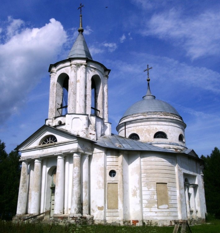 Пигулино (Ахтырка). Церковь Ахтырской Божией Матери. фасады, вид с юго-запада