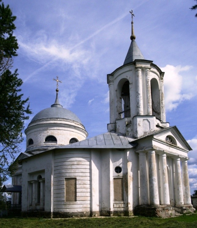 Пигулино (Ахтырка). Церковь Ахтырской Божией Матери. фасады, вид с северо-запада