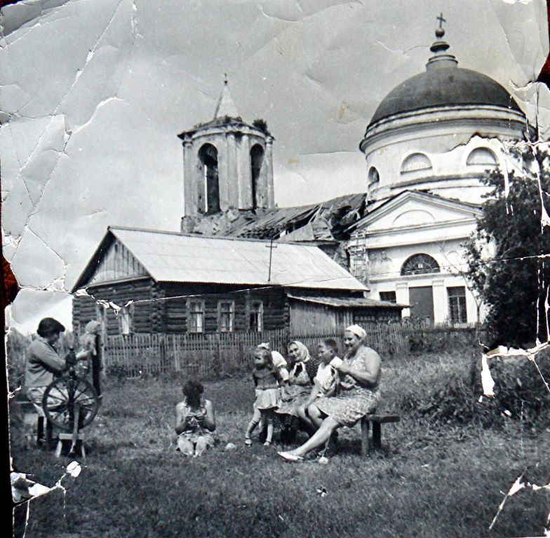 Пигулино (Ахтырка). Церковь Ахтырской Божией Матери. архивная фотография, Фото 1970-х годов из приходского архива