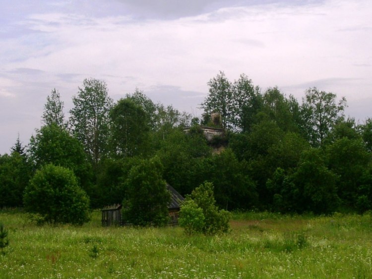 Церковь Рождества Христова, Песочня (Селижаровский район, Тверская область). общий вид в ландшафте, вид с севера