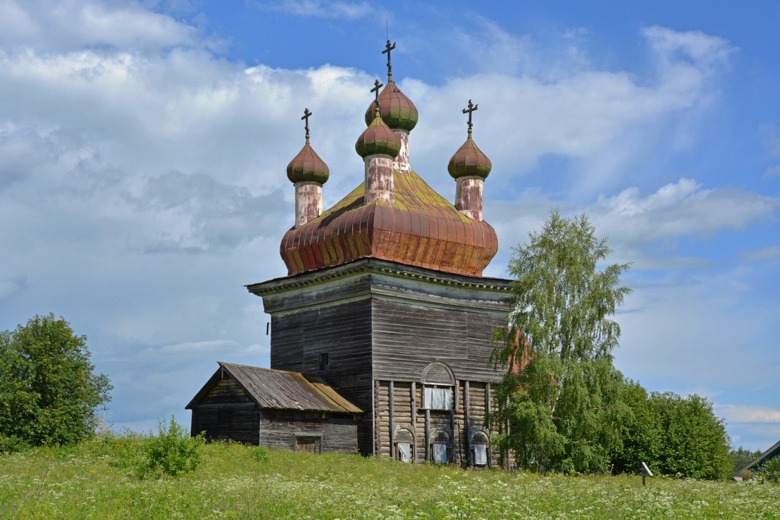 Шелоховская (Архангело). Церковь Михаила Архангела. фасады, Вид с юго-запада