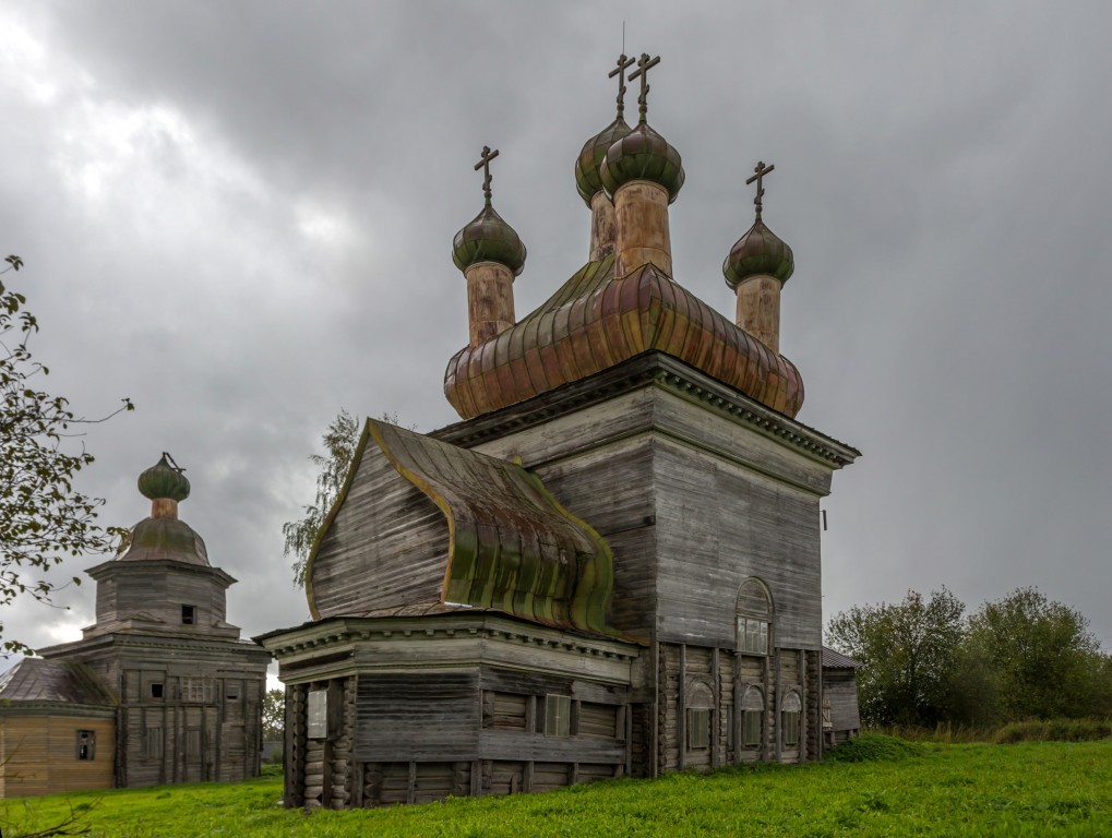 Шелоховская (Архангело). Церковь Михаила Архангела. фасады, Вид с северо-запада