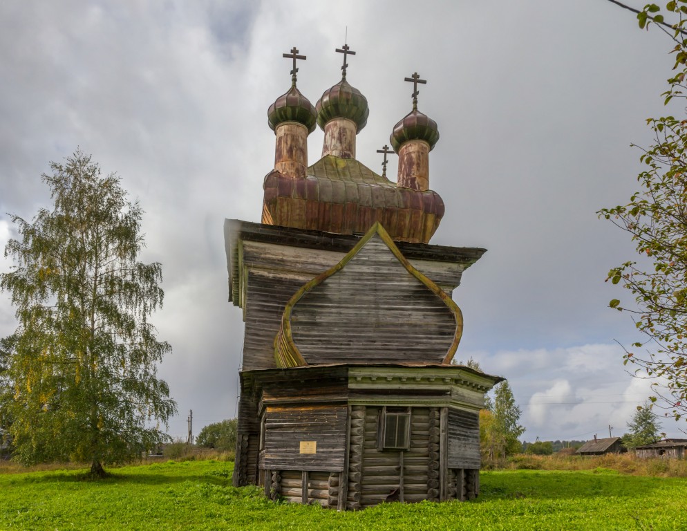 Шелоховская (Архангело). Церковь Михаила Архангела. фасады, Вид с запада