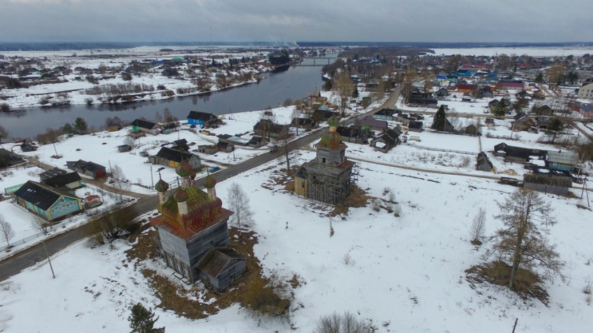 Шелоховская (Архангело). Храмовый комплекс. Церкви Михаила Архангела и Сретения Господня. дополнительная информация