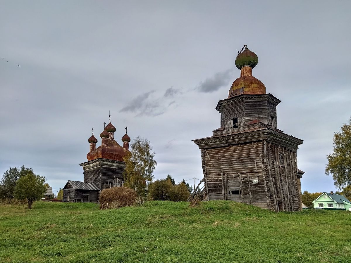 Шелоховская (Архангело). Храмовый комплекс. Церкви Михаила Архангела и Сретения Господня. фасады