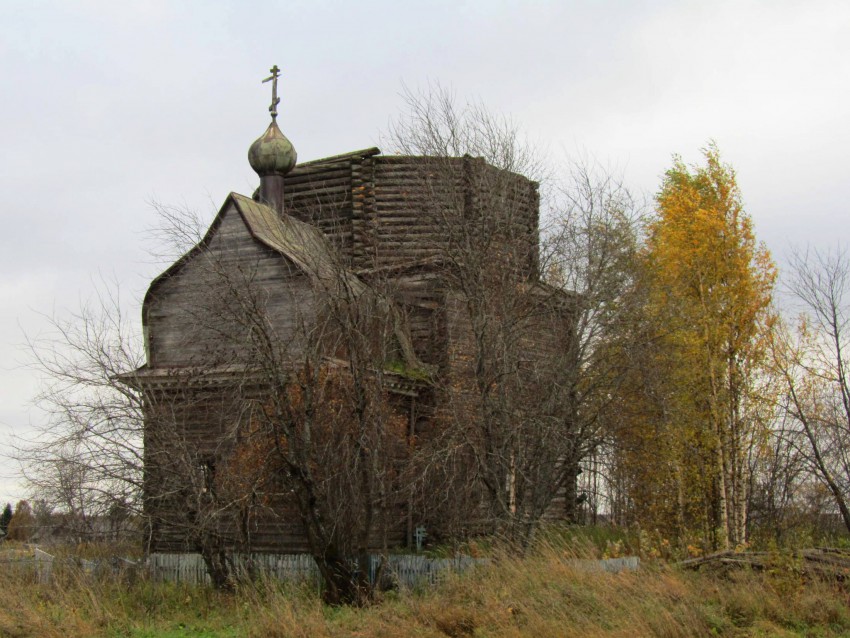 Церковь Николая Чудотворца, Петуховская (Волосовский погост) (Каргопольский район, Архангельская область). фасады, вид с северо-востока