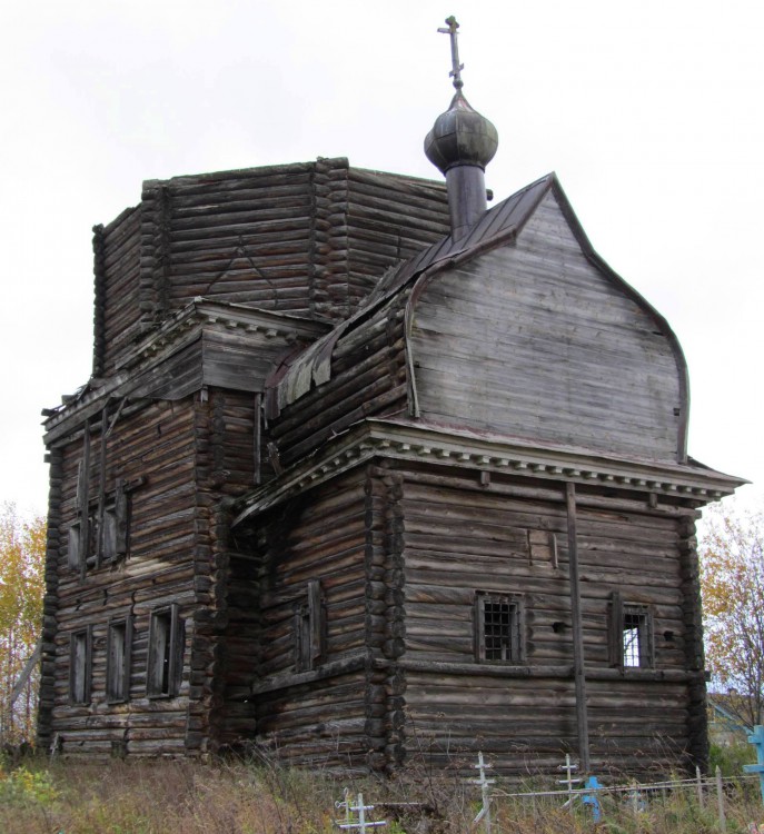 Церковь Николая Чудотворца, Петуховская (Волосовский погост) (Каргопольский район, Архангельская область). фасады, вид с юго-востока