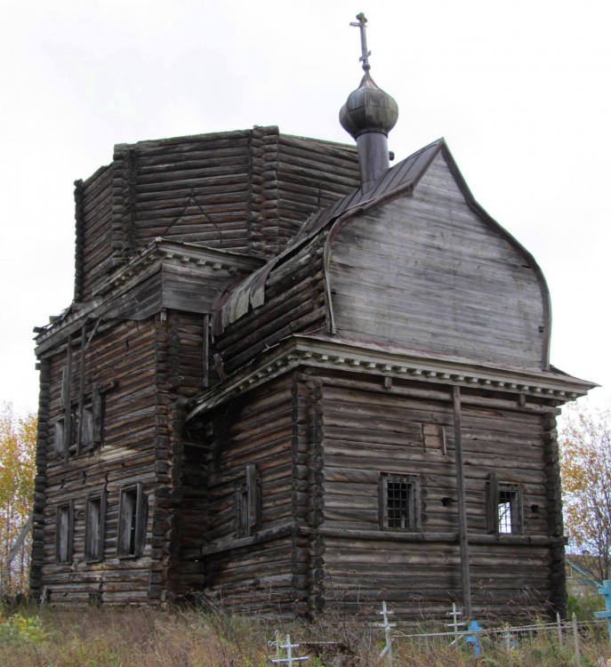 Петуховская (Волосовский погост). Церковь Николая Чудотворца. фасады, вид с юго-востока