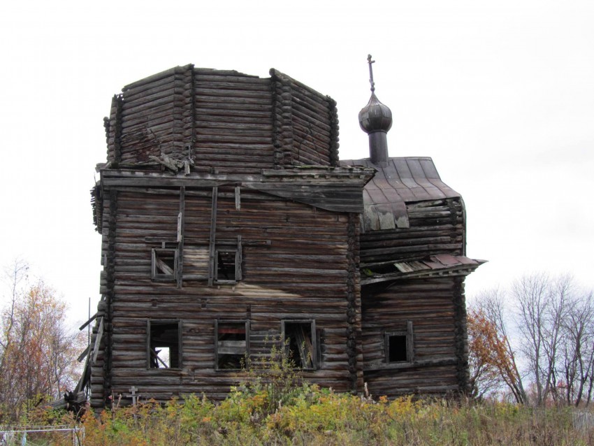 Церковь Николая Чудотворца, Петуховская (Волосовский погост) (Каргопольский район, Архангельская область). фасады, южный фасад