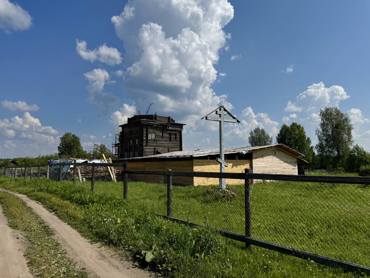 Церковь Николая Чудотворца, Петуховская (Волосовский погост) (Каргопольский район, Архангельская область). дополнительная информация, Общий вид реставрационного участка
