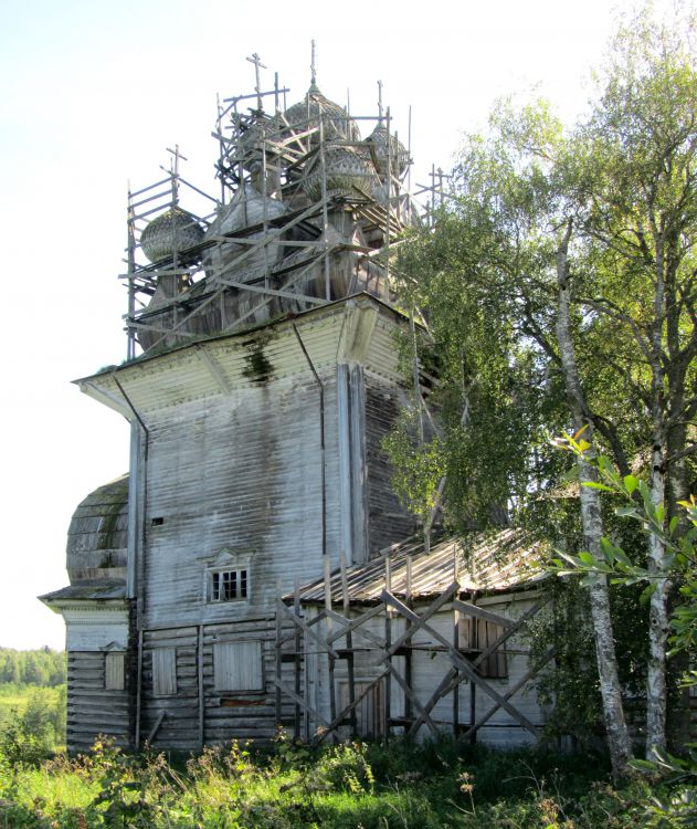Церковь Рождества Пресвятой Богородицы, Бережная Дуброва (Плесецкий район, Архангельская область). документальные фотографии, северный фасад основного объема