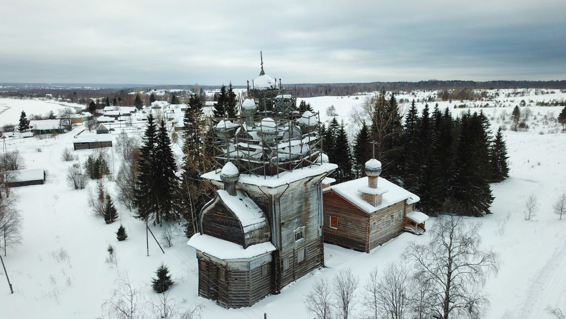Церковь Рождества Пресвятой Богородицы, Бережная Дуброва (Плесецкий район, Архангельская область). документальные фотографии