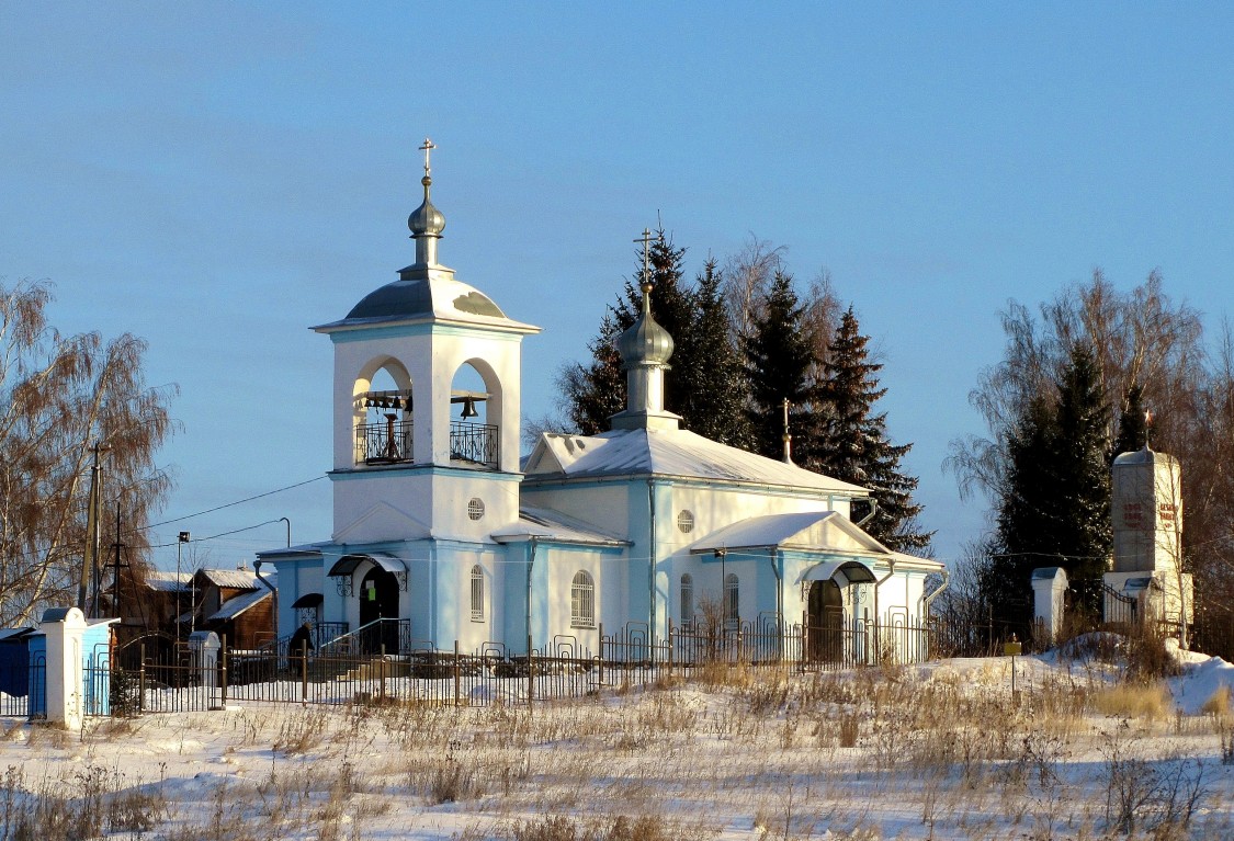 Рязанцево. Церковь Михаила Архангела. фасады, вид с юго-запада