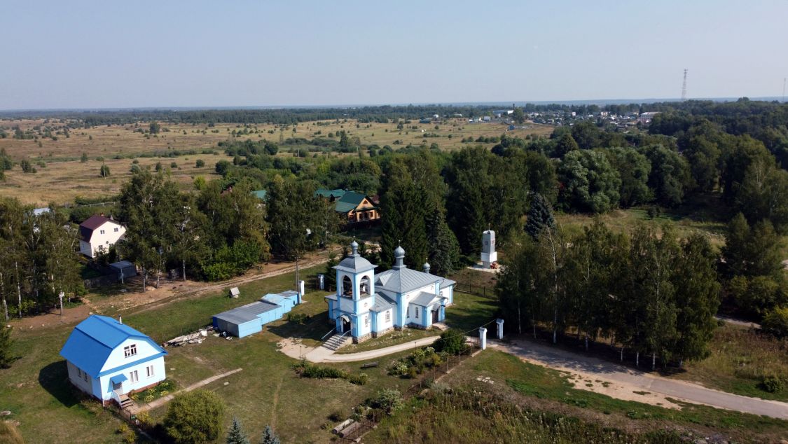 Церковь Михаила Архангела, Рязанцево (Переславский район и г. Переславль-Залесский, Ярославская область). общий вид в ландшафте
