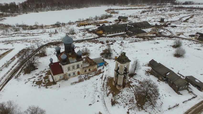 Церковь Параскевы Пятницы, Измайловская (Кенорецкая) (Плесецкий район, Архангельская область). общий вид в ландшафте
