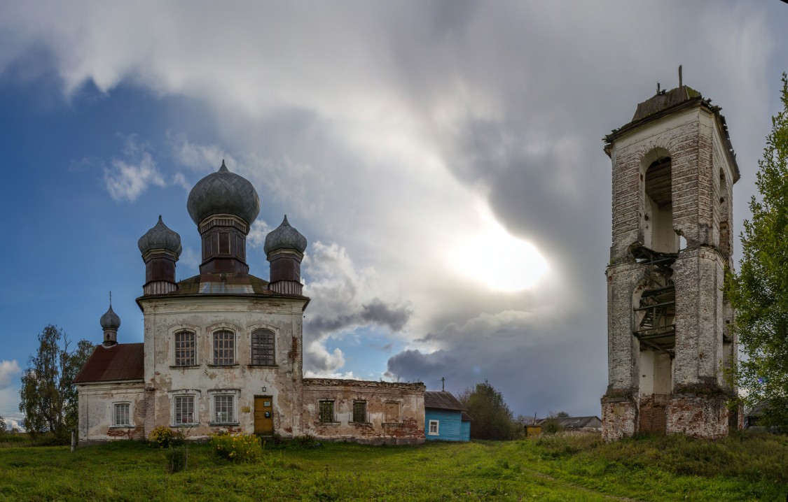 Измайловская (Кенорецкая). Церковь Параскевы Пятницы. фасады, Панорама с севера