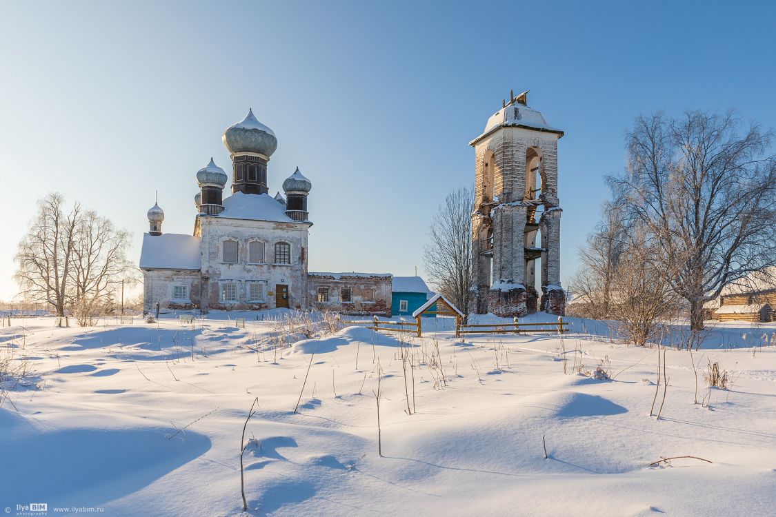 Измайловская (Кенорецкая). Церковь Параскевы Пятницы. общий вид в ландшафте