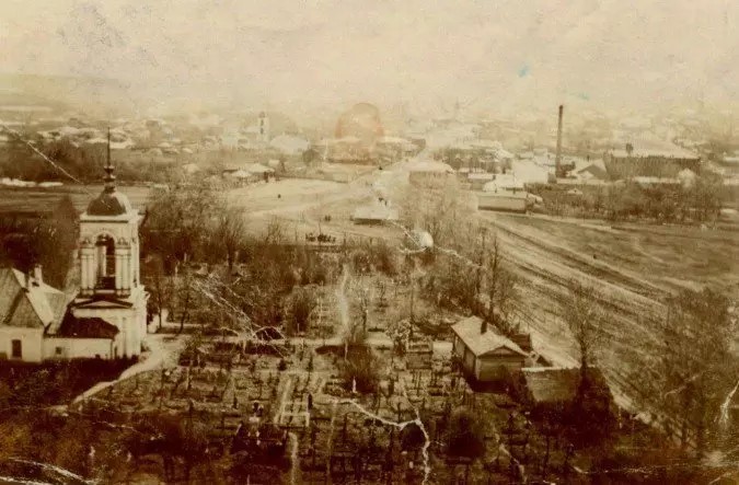 Колокольня Вознесенской церкви. Начало XX в., архивная фотография. Церковь Вознесения Господня, Юрьев-Польский (Юрьев-Польский район, Владимирская область)