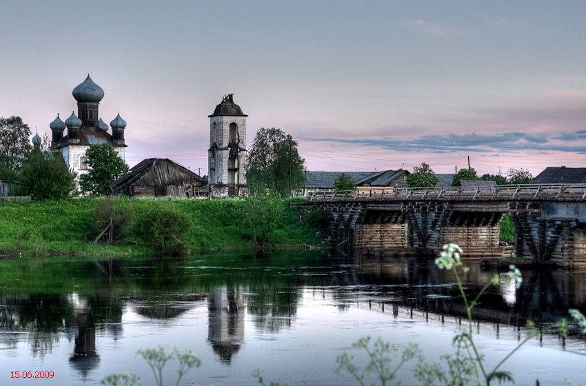 Церковь Параскевы Пятницы, Измайловская (Кенорецкая) (Плесецкий район, Архангельская область). общий вид в ландшафте