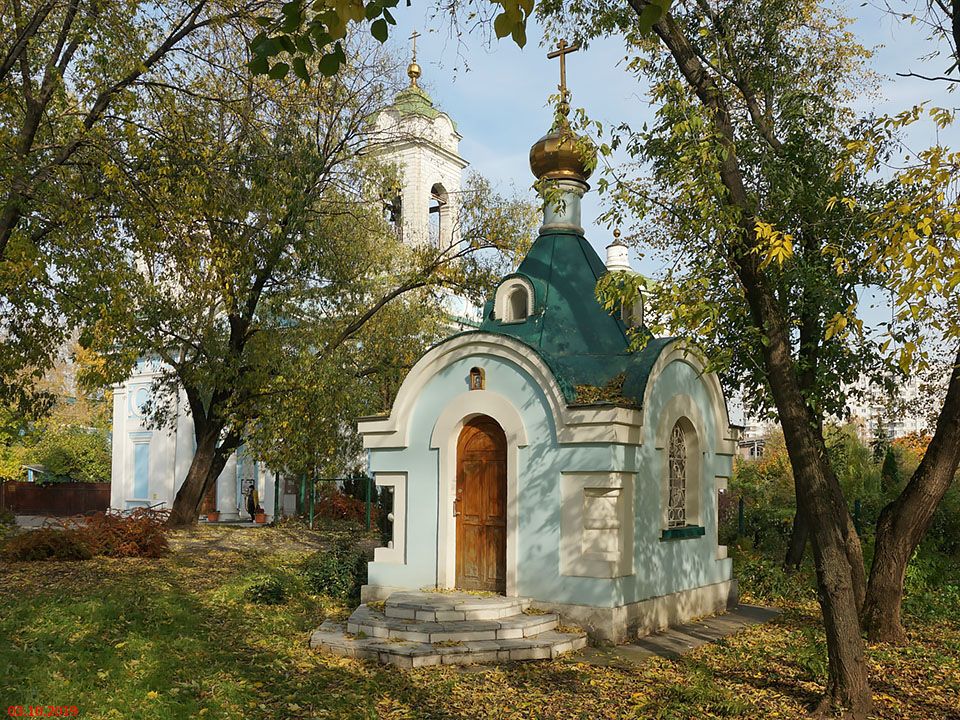 Часовня Владимирской иконы Божией Матери на бывшем Лазаревском кладбище, Мещанский (Центральный административный округ (ЦАО), г. Москва). фасады