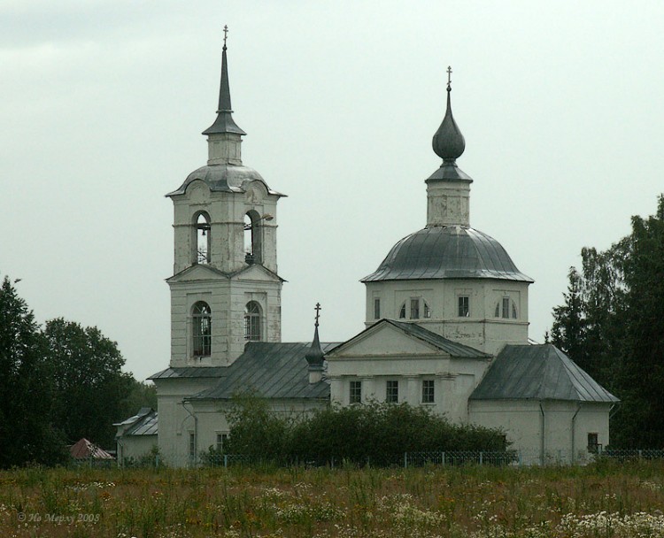 Церковь Покрова Пресвятой Богородицы, Милюково (Савинский район, Ивановская область). общий вид в ландшафте