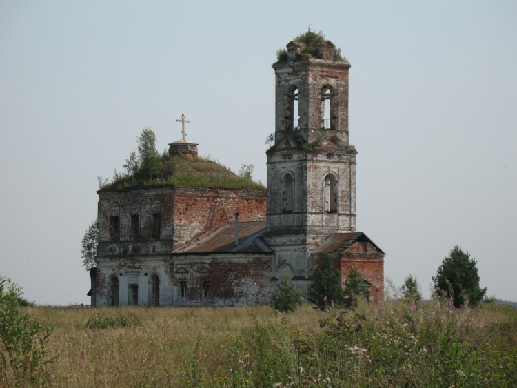 Церковь Воскресения Христова, Дроздово, урочище (Шуйский район, Ивановская область). общий вид в ландшафте