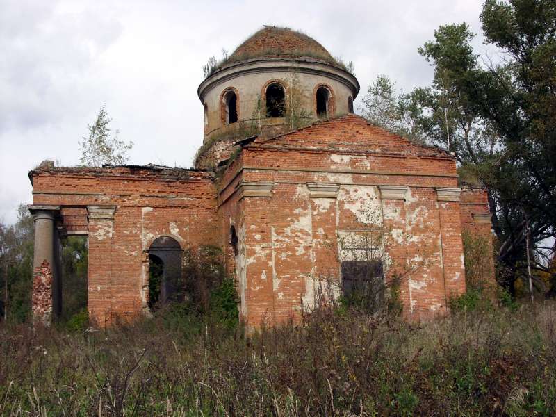Церковь Обновления храма Господня в Иерусалиме, Харланово (Дмитровский район, Орловская область). фасады, Церковь в селе Харланово.