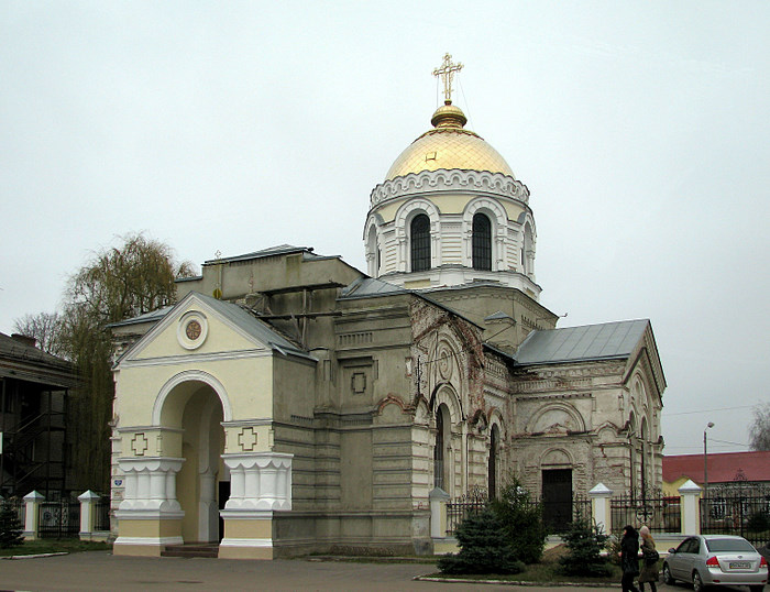 Церковь Преображения Господня (новая), Ахтырка (Ахтырский район, Украина, Сумская область). общий вид в ландшафте