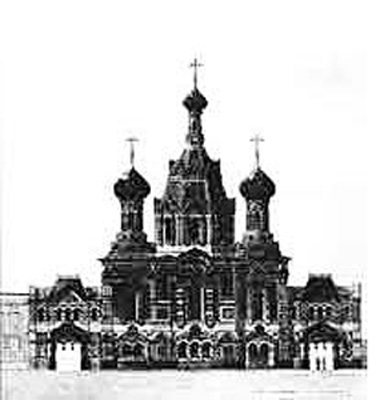 Церковь Успения Пресвятой Богородицы на подворье Важеозерской пустыни, Невский район (Санкт-Петербург, г. Санкт-Петербург). архивная фотография, Вот так выглядело подворье.