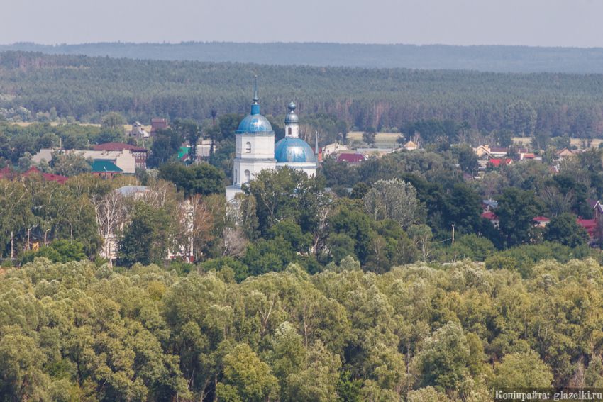 Елабуга. Церковь Николая Чудотворца. общий вид в ландшафте, Вид с Чертова городища