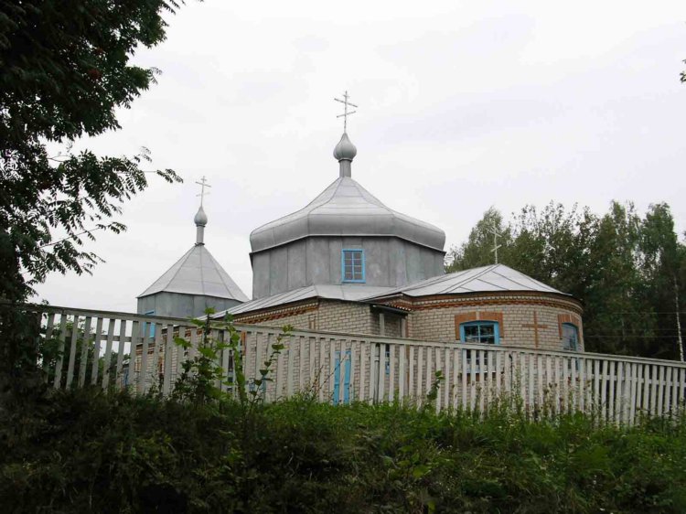 Церковь Покрова Пресвятой Богородицы, Лука-Барская (Жмеринский район, Украина, Винницкая область). общий вид в ландшафте