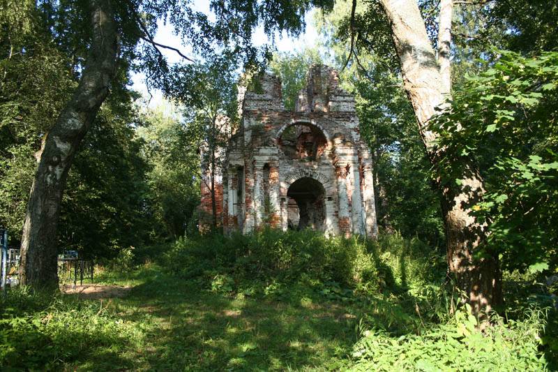 Церковь Благовещения Пресвятой Богородицы, Скобеево, урочище (Череповецкий район, Вологодская область). общий вид в ландшафте