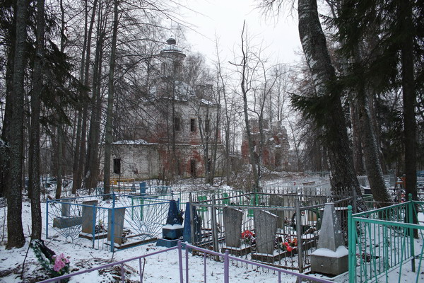 Церковь Благовещения Пресвятой Богородицы, Скобеево, урочище (Череповецкий район, Вологодская область). общий вид в ландшафте