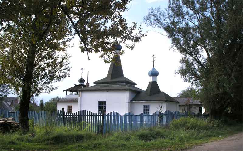 Церковь Тихона, Патриарха Всероссийского, Кунья (Куньинский район, Псковская область). общий вид в ландшафте