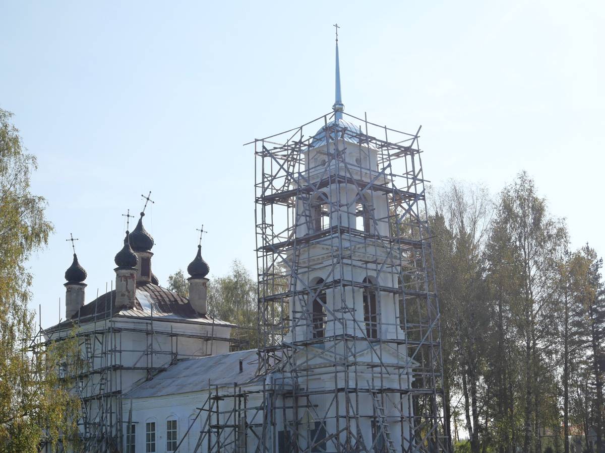 Церковь Вознесения Господня, Лацкое (Некоузский район, Ярославская область). документальные фотографии, Вид с северо-запада. 