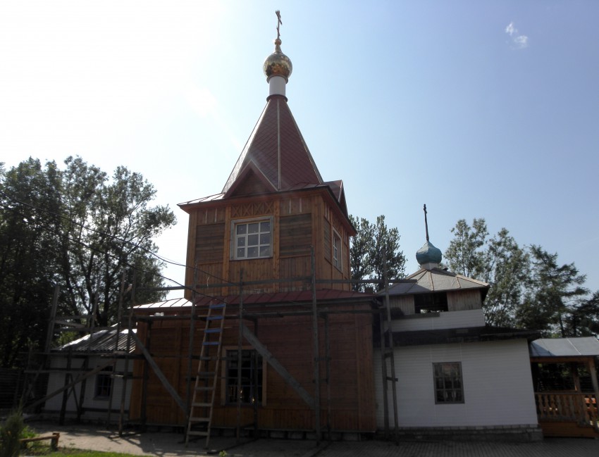 Церковь Тихона, Патриарха Всероссийского, Кунья (Куньинский район, Псковская область). общий вид в ландшафте