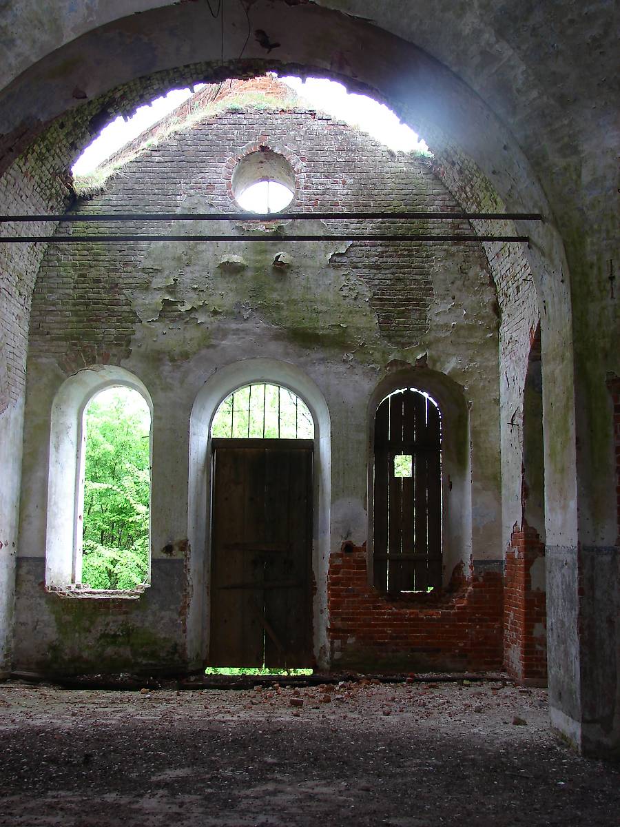 Северная стена, интерьер и убранство. Церковь Рождества Пресвятой Богородицы, Гнилево (Трубчевский район, Брянская область)