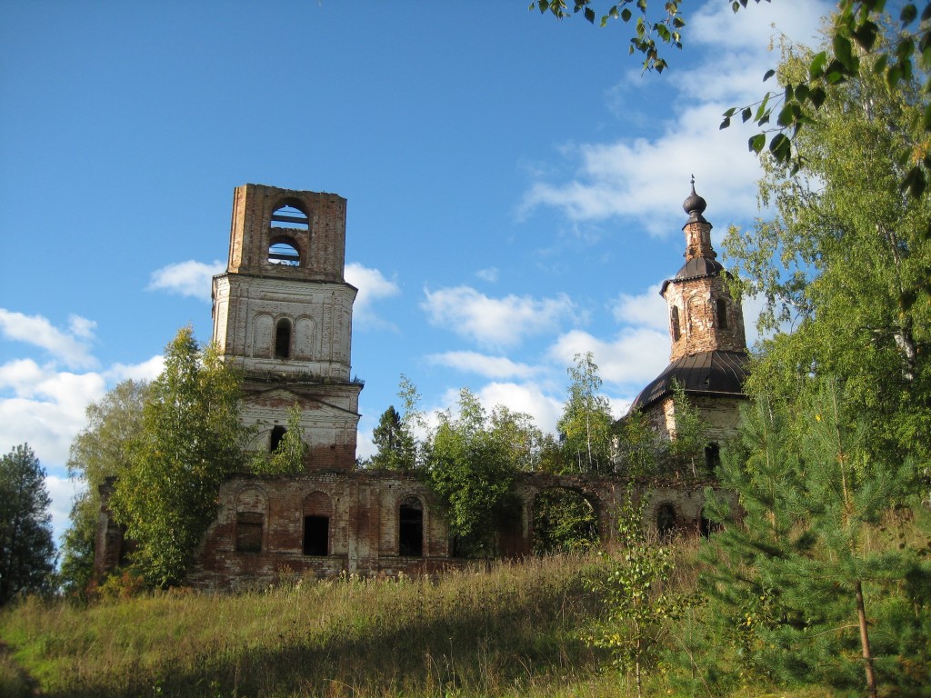 Пеганово. Церковь Николая Чудотворца. общий вид в ландшафте