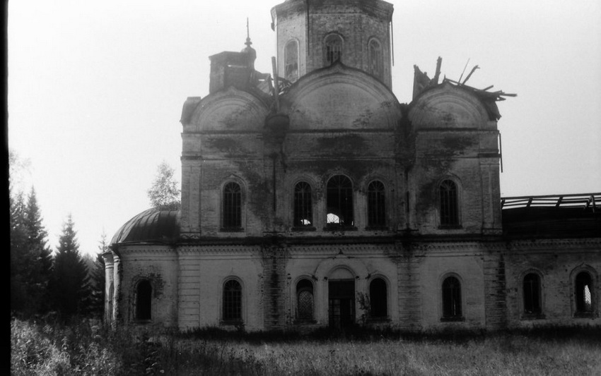 Церковь Иоанна Богослова, Варженский Богословский погост (Великоустюгский район, Вологодская область). общий вид в ландшафте