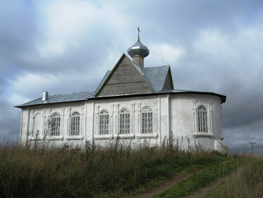 Церковь Покрова Пресвятой Богородицы (каменная), Ёлкино (Пестовский район, Новгородская область). фасады, южный фасад