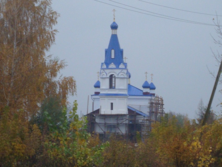 Церковь Успения Пресвятой Богородицы, Теличье (Ливенский район и г. Ливны, Орловская область). общий вид в ландшафте