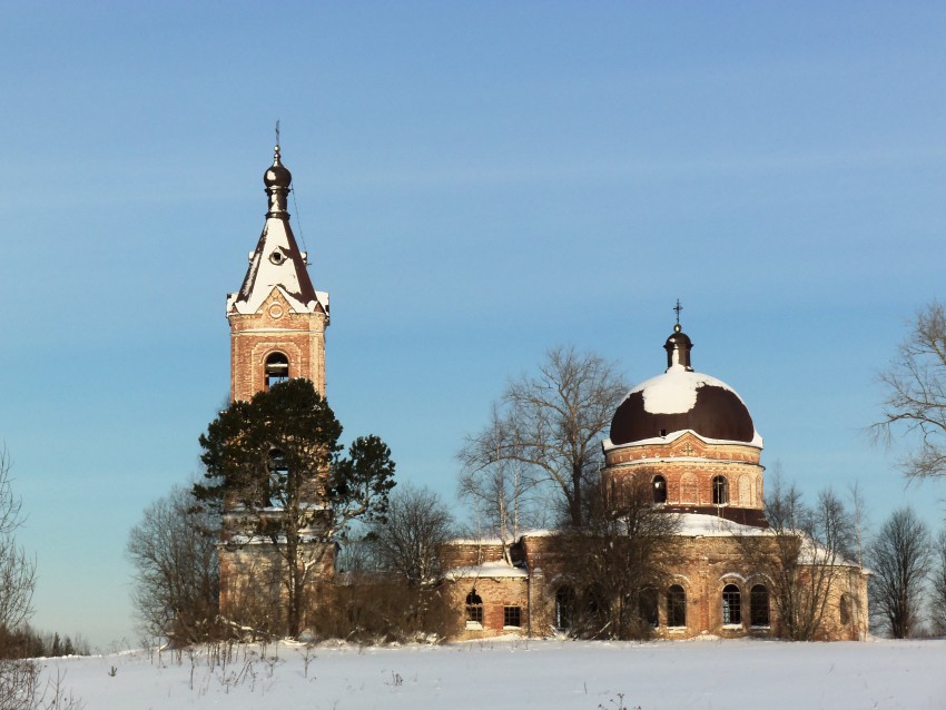 Анкушино, урочище. Церковь Воздвижения Креста Господня. фасады, Крестовоздвиженская церковь