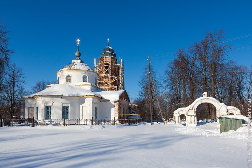 Церковь Боголюбской иконы Божией Матери, Великое (Гаврилов-Ямский район, Ярославская область). общий вид в ландшафте
