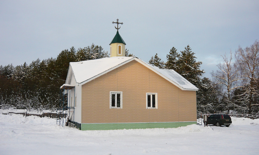 Красный Бор. Церковь Андрея Смоленского (временная). фасады, новая после пожара