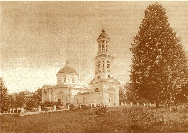 Церковь Казанской иконы Божией Матери, Рай (Смоленский район, Смоленская область). архивная фотография, Частная коллекция. Фото 1910-х годов