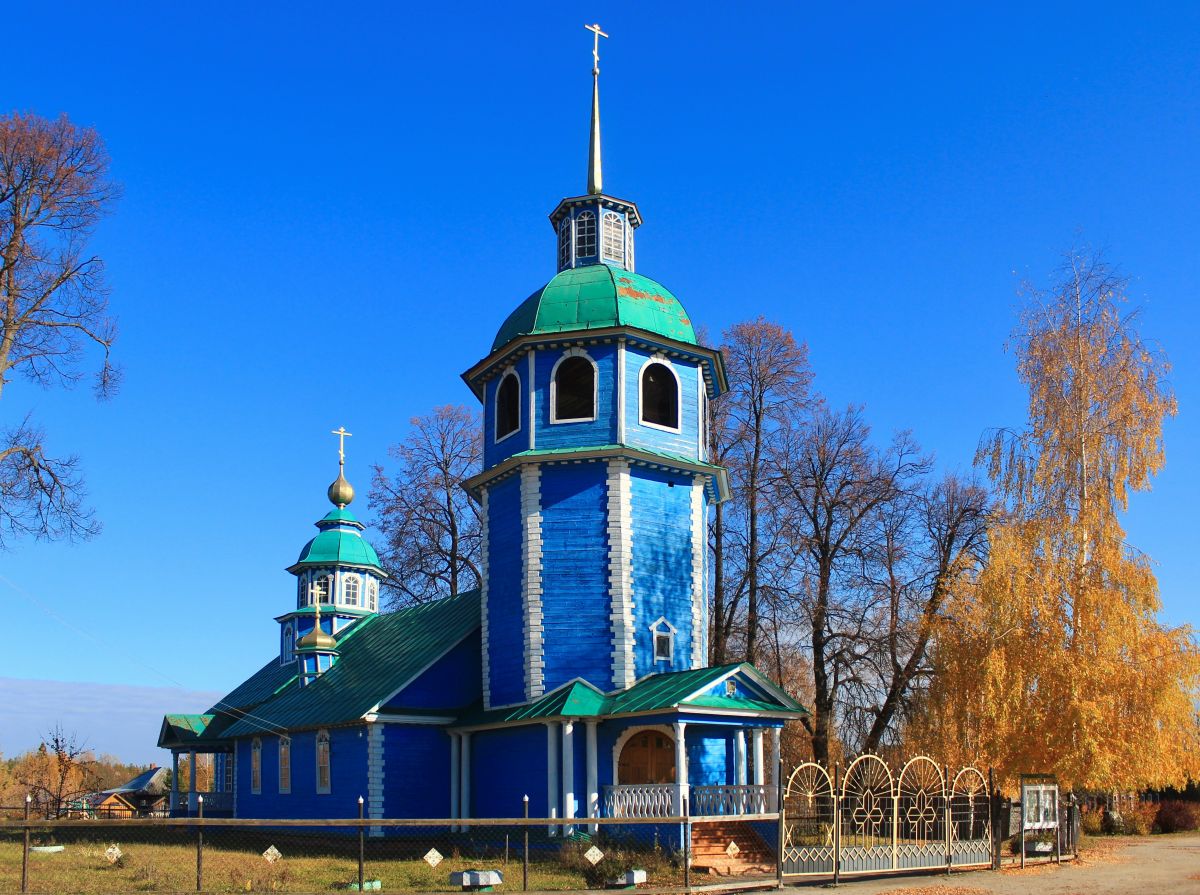 Церковь Владимирской иконы Божией Матери, Владимирское (Воскресенский район, Нижегородская область). фасады, Вид с северо-запада